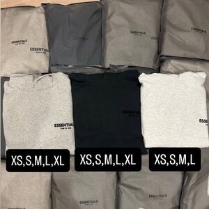 Essentials Black and Light Gray Men's Sweatshirts